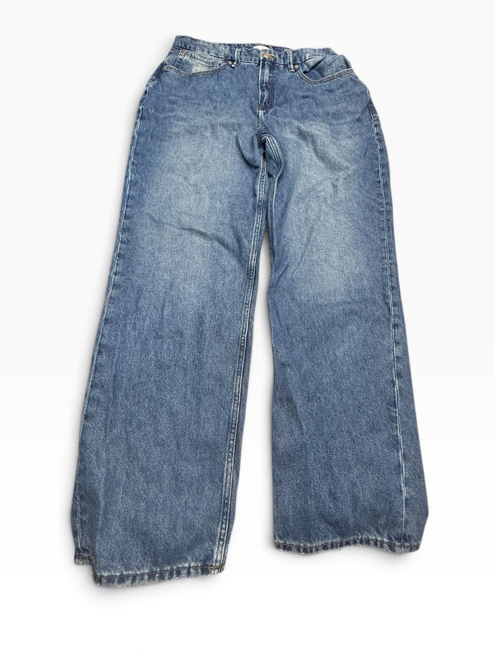 Good American Good 90s Mid Rise Baggy Jeans Light Wash Size 10/30